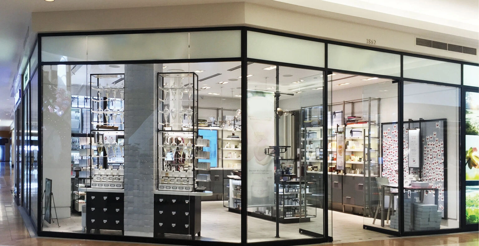 Glass partition install